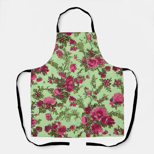 Tablier Roses roses victoriennes (Recto)
