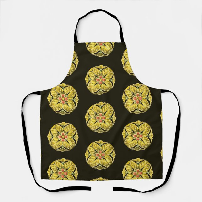 Tablier Rosette architecturale antique n° 3 (Recto)