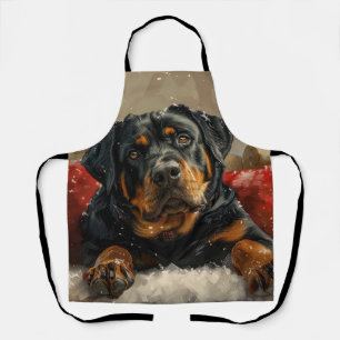 Tablier Rottweiler chien festif de Noël