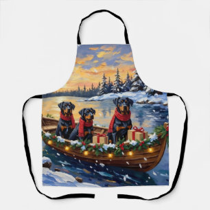 Tablier Rottweiler Noël Bateau Vacances