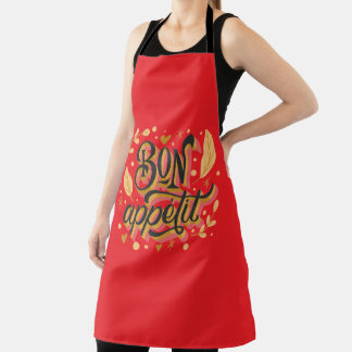Tablier rouge "Bon Appétit"