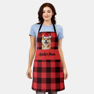 Tablier Rouge plaid de buffle et Noël de chien Akita Inu