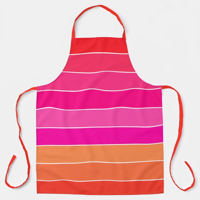 Tablier Rouge, rose et orange (Recto)