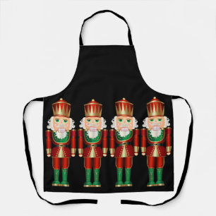 Tablier rouge vert et or