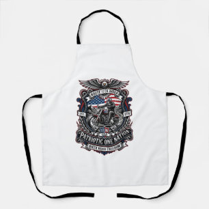 Tablier Route patriotique 1776 Cavalier Motard Route Liber