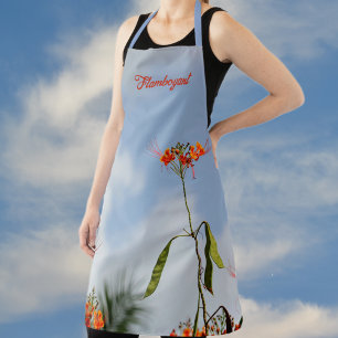 Tablier Royal Poinciana Flamboyant Fleur Ciel bleu