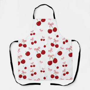 Tablier Ruban rouge de cerise motif sans couture Fruit mig