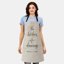Russe Beige Burlap Funny Kitchen Citation Texte