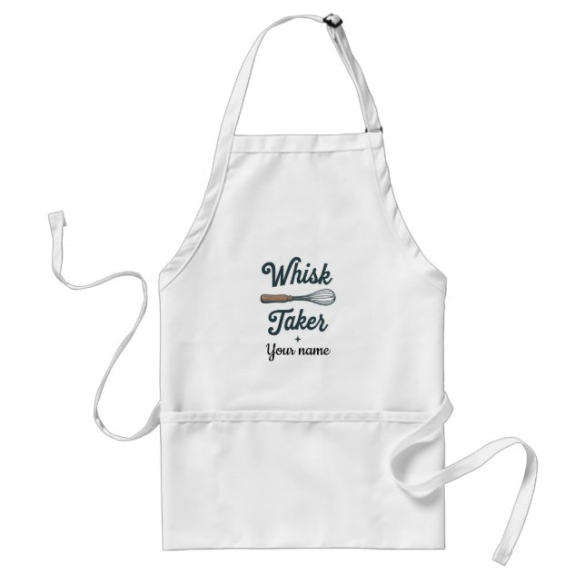 Tablier Rustic Farmhouse “Whisk Taker” – Personalized (Devant)