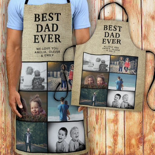 Tablier Rustic Meilleur Papa Jamais Personnalisé 6 Photo C
