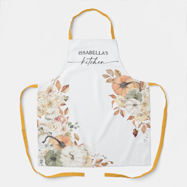 Tablier Rustic Pumpkins Thanksgiving All-Over Print Apron (Recto)