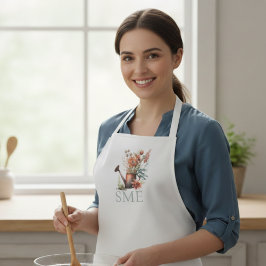 Tablier Rustic watering can floral