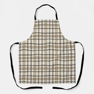 Tablier Rustique Agritourisme Beige et Brown cadeau Plaid