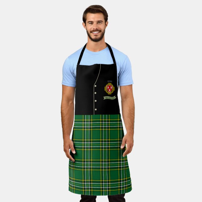Tablier Ryan Irish Shield - Kilt personnalisé (Porté)