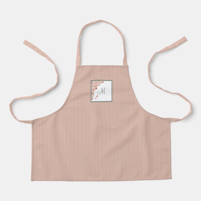 Tablier S Poussière Stripe Terracotta Papillon Monogramme (Recto)