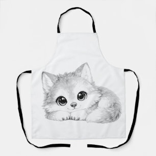 Tablier Sac à main transparent avec un adorable louveteau 