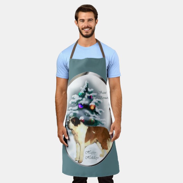 Tablier Saint Bernard Cadeaux de Noël (Porté)