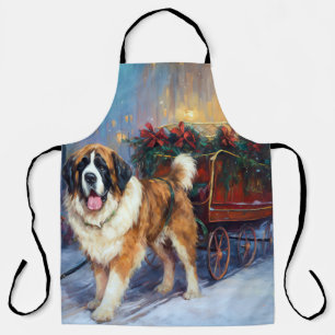 Tablier Saint-Bernard période de fêtes de Noël
