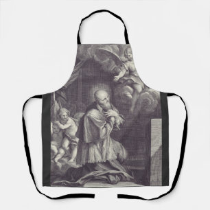Tablier Saint François de Sales Art en noir et blanc