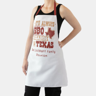 Tablier Saison BBQ personnalisée en Texas Family Reunion