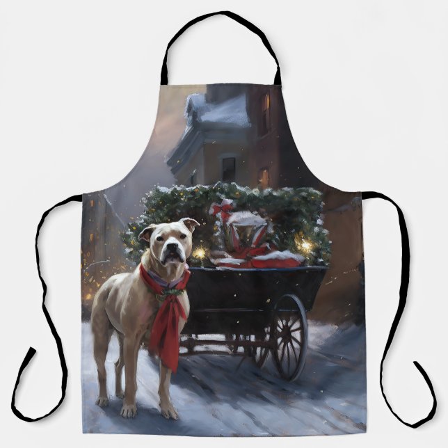Tablier Saison de Noël du American Staffordshire (Recto)