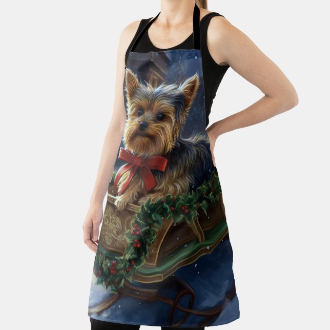 Tablier Saison de Noël du Yorkshire Terrier (Insitu)