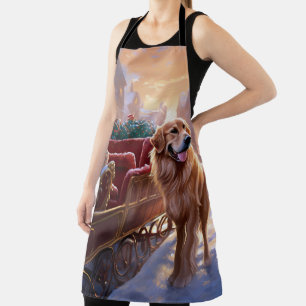 Tablier Saison de Noël Golden Retriever