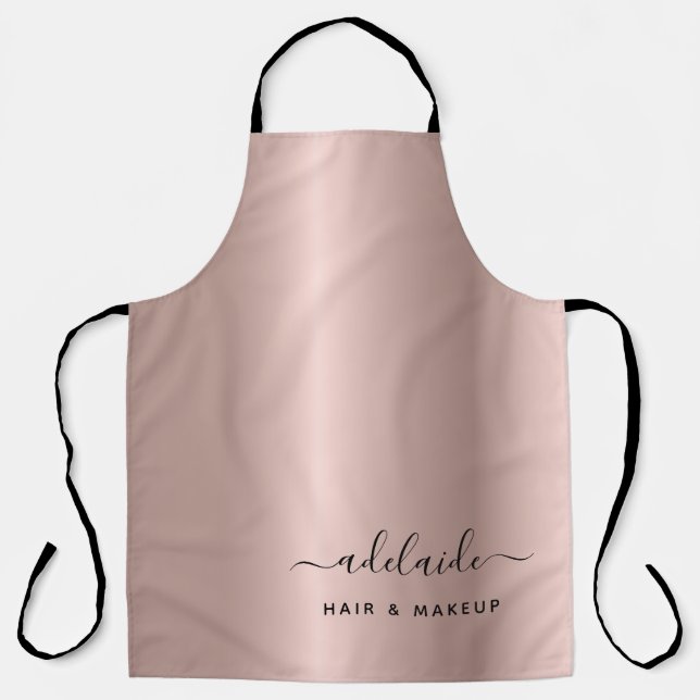 Tablier Salon d'artiste maquillage moderne Rose Gold Hair  (Recto)