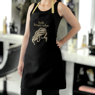 Tablier Salon de beauté personnalisé Nom du personnel Bl