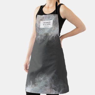 Tablier salon de maquillage moderne monogram apron