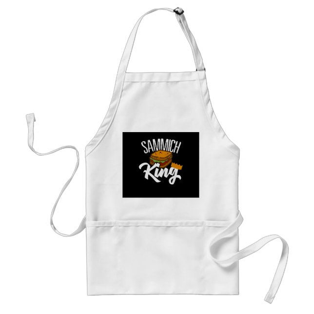 Tablier Sandwich King | amateur de nourriture | cuisine ca (Devant)