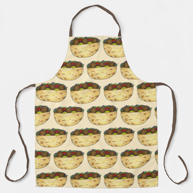 Tablier Sandwich Pita farci de pois chiche végétarien (Recto)