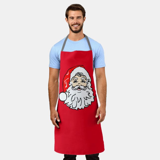 TABLIER SANTA CLAUS CHRISTMAS KITCHEN APRON (Porté)