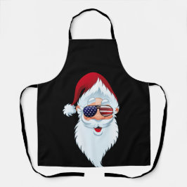 Tablier Santa Claus Patriotique USA Lunettes de soleil Noë