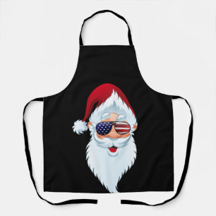 Tablier Santa Claus Patriotique USA Lunettes de soleil Noë