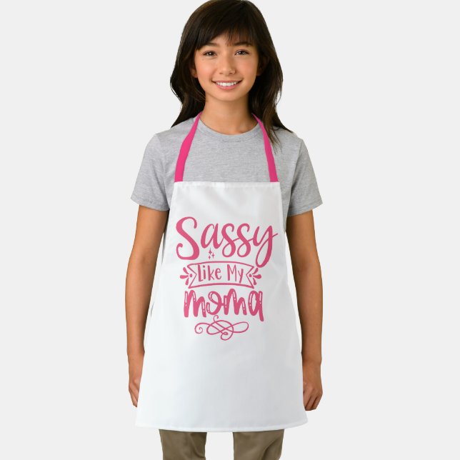 Tablier Sassy Like My Moma Personalized Kids Apron (Insitu)