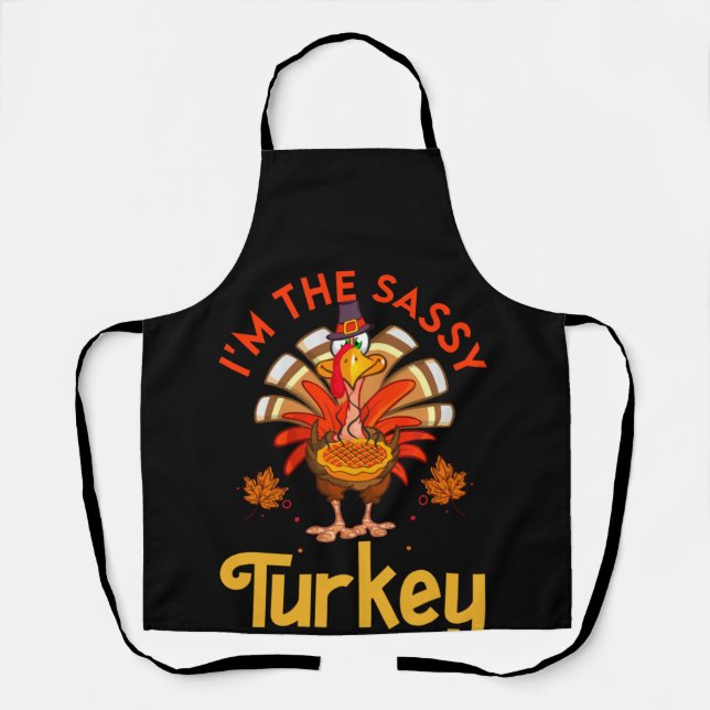 Tablier Sassy Turquie Matching Family Group Thanksgiving (Recto)
