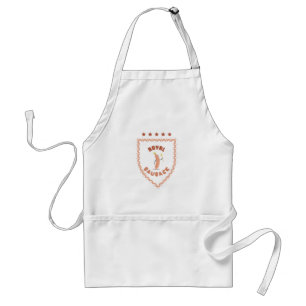 Tablier Saucisse royale souriante illustration nourriture 