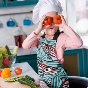 Tablier Saumon Haida Art Spirit Pacific Northwest Native