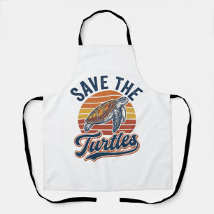 Tablier Sauver les tortues Design de T-Shirt de Tortue de