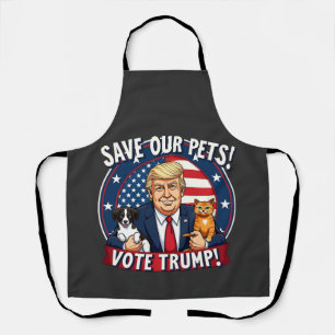 Tablier Sauvez nos animaux de compagnie Votez Trump Pets F