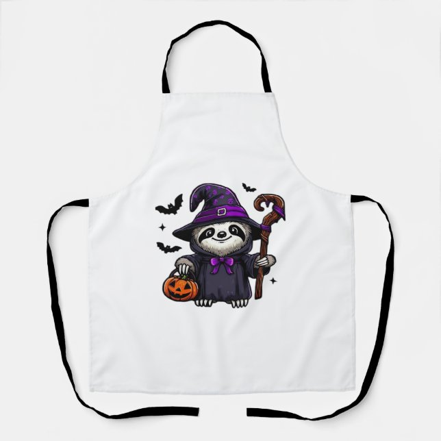 Tablier Scary Halloween Sloth Witch Hat Costume Spooky Sea (Recto)