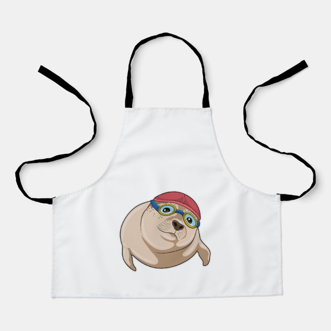 Tablier Sceau à nager avec lunettes de natation (Recto)