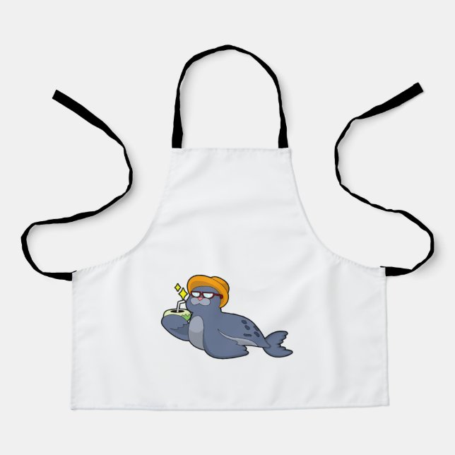 Tablier Sceau avec noix de coco (Recto)