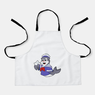 Tablier Sceller comme marin avec bateau