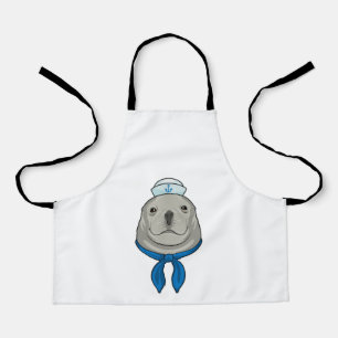 Tablier Sceller comme marin avec casquette marin