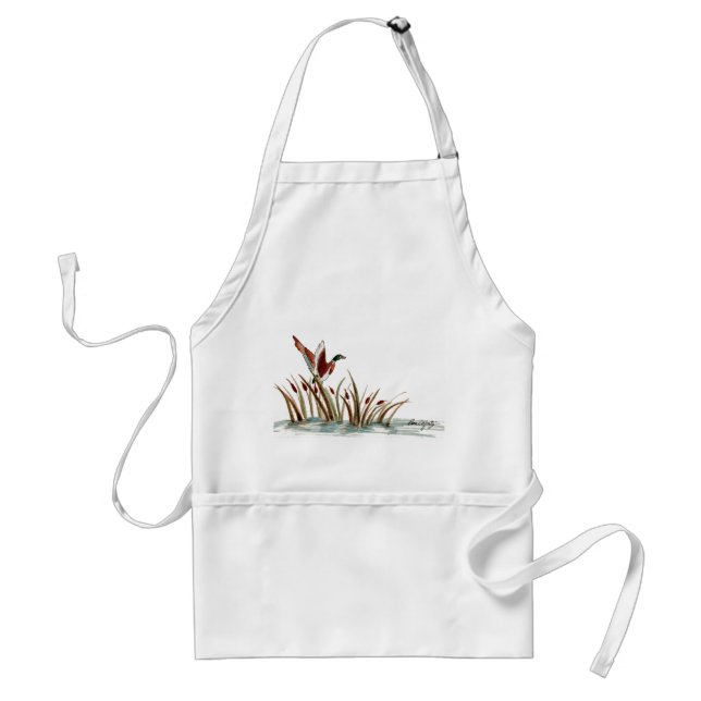 Tablier Scène de canard de Mallard Adulte Apron (Devant)