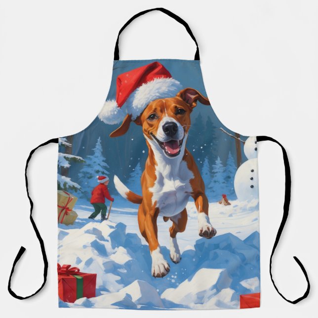 Tablier Scène de Noël du Festival Basenji (Recto)