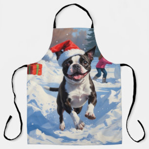 Tablier Scène de Noël du festival Terrier de Boston