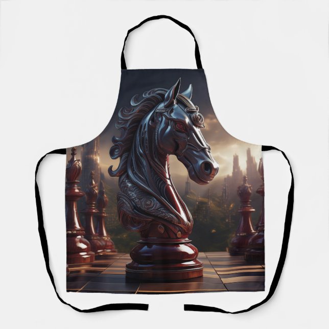 Tablier Scène d'échecs fantastiques - Cavalier (Recto)